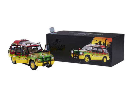 Pre-Order – Jurassic Park Ford Explorer, red/yellow/green 1:18 Jada Toys Model (jada253255100) – ETA. September 2026