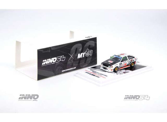 Toyota Corolla AE86 Levin Trackerz Racing #326 1:64 INNO64 Model Car (IN64-AE86-TRACKERZ)