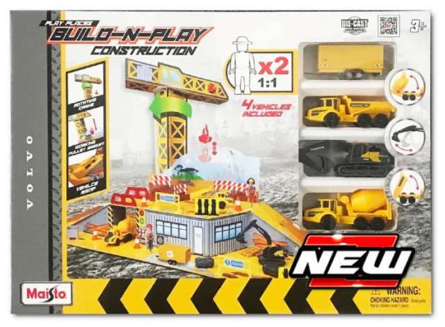 Pre-Order – 3inch Volvo Build-N-Play Deluxe Play set, yellow/grey 1:0 Maisto Model (mai12571) – ETA. September 2026