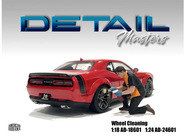 Wheel Cleaning Figure *Detail Masters series* 1:18 American Diorama Model