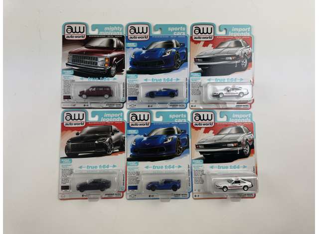 Autoworld Premium series mix of 6, 2024 release 2 1:64 Auto World Model (AW64442B~6)