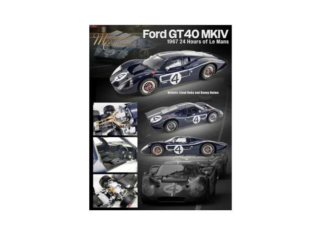 1967 Ford GT40 MKIV #4 24H Le Mans Lloyd Ruby & Denny Hulm, blue/white 1:12 Acme Diecast Model