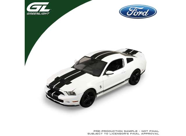 Pre-Order – 2012 Ford Shelby GT500, performance white with black stripes 1:18 GreenLight Model (gl13702) – ETA. September 2026