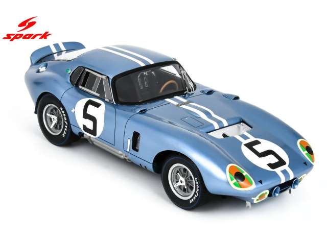 Pre-Order – 1964 AC Cobra Daytona No.5 D.Gurney/B. Bondurant 4th Le Mans 24H *Resin Series*, blue/white 1:18 Spark Model (spa18S892) – ETA. September 2026