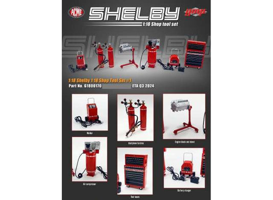 Pre-Order – Shop tool Set #1 *Shelby*, red 1:18 Acme Diecast Model (acmeG1800170) – ETA. September 2026