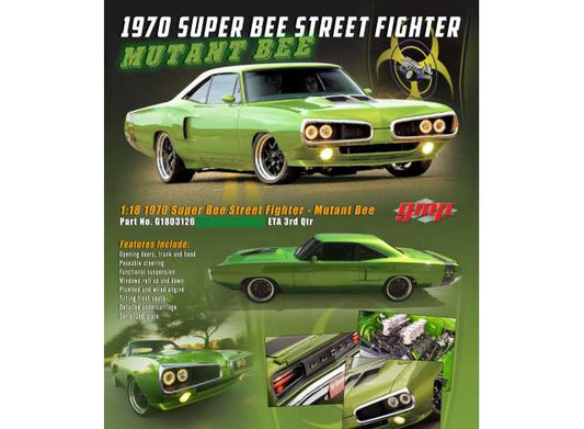 Pre-Order – 1970 Dodge Super Bee Street Fighter *Mutant Bee*, green 1:18 Acme Diecast Model (gmp1803126) – ETA. July/August 2026