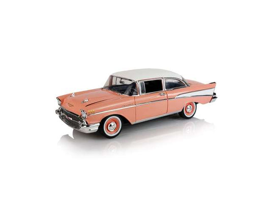 1957 Chevrolet 150 Sedan, canyon coral/adobe beige 1:18 Highway 61 Model (hwy18048) – ETA. September 2026