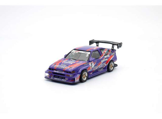 1:64 INNO64 IN64-AE86N2-TECART TOYOTA SPRINTER TRUENO AE86 N2 PROJECT BY TEC-ART`S, PURPLE/RED/WHITE