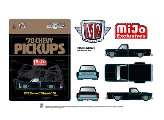 Pre-Order – 1978 Chevrolet Silverado 30, black 1:64 M2 Machines Model (M2-31500MJS75) – ETA. September 2026