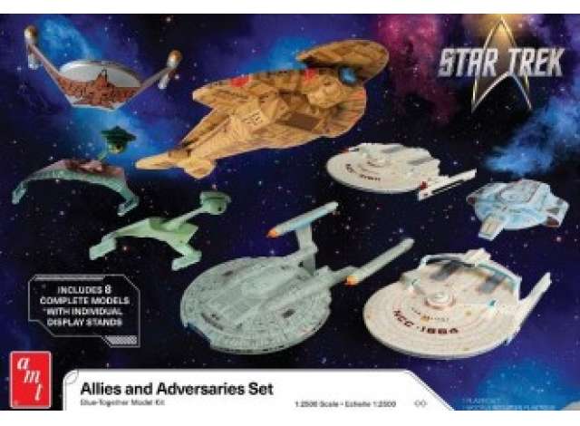 Star Trek Adversaries & Allies Ship Set, plastic modelkit 1:2500 AMT Model