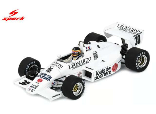 Pre-Order – 1983 Arrows A6 #30 Thierry Boutsen German GP *Resin Model*, white 1:43 Spark Model (spas5791) – ETA. September 2026
