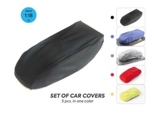 Pre-Order – Set of car covers for car models, yellow  The set included 5 pcs. 1:18 Dioramatoys Model (DTT1819yellow) – ETA. September 2026