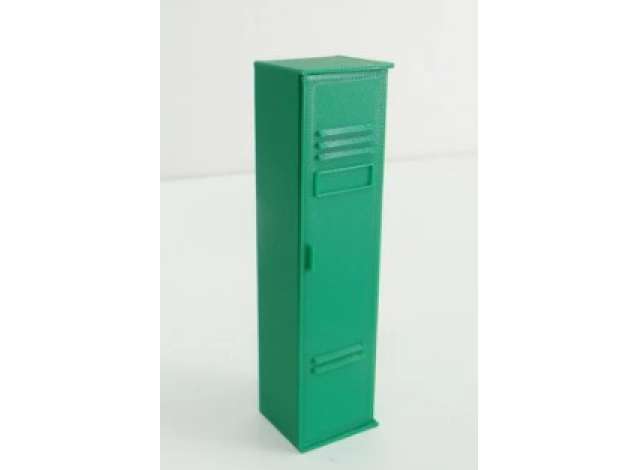 Pre-Order – Single locker shelf, green  Dimensions: W 27 mm x D 29 mm x H 105 mm Materials: Plastic (PLA) High-quality 3D printed 1:18 Dioramatoys Model (DT31873green) – ETA. September 2026