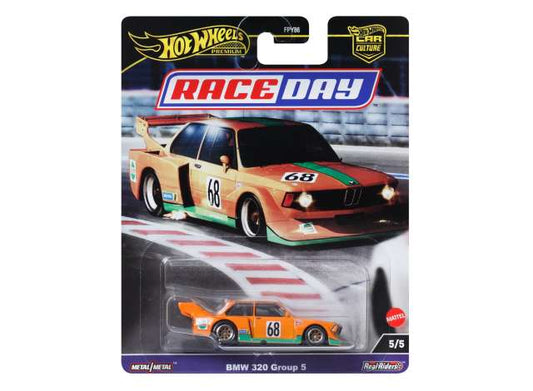 Race Day BMW 320 Group 5 5/5 1:64 Hot Wheels Model (HRV94)