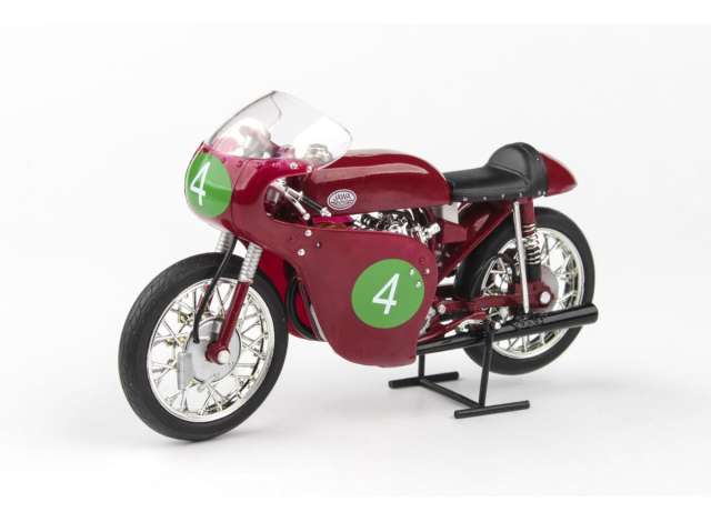 1961 Jawa 250R 2xOHC #4 Gustav Havel Czechoslovak Grand Prix Brno, red/green 1:18 Abrex Model