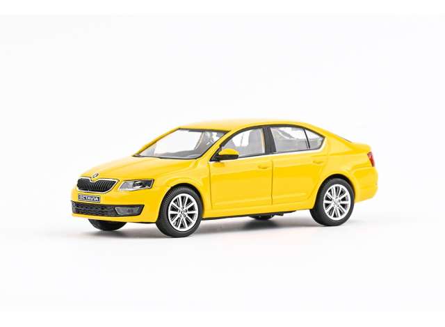 2012 Skoda Octavia III, yellow taxi 1:43 Abrex Model