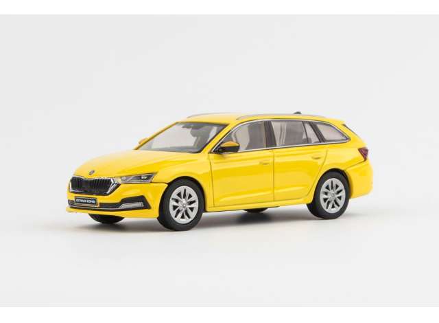 2020 Skoda Octavia IV Combi, telecom yellow 1:43 Abrex Model