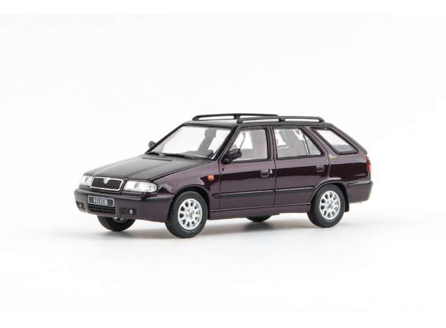 1998 Skoda Felicia FL Combi, esprit purple metallic-mystery 1:43 Abrex Model