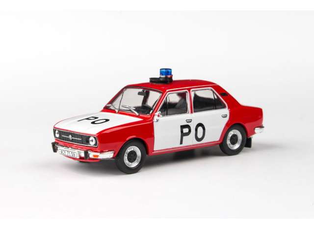 1977 Skoda 105L Fire Brigade, white/red 1:43 Abrex Model