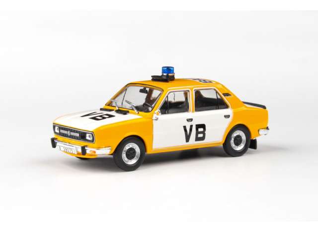 1982 Skoda 120L Czechoslovak Communist Police, white/orange 1:43 Abrex Model