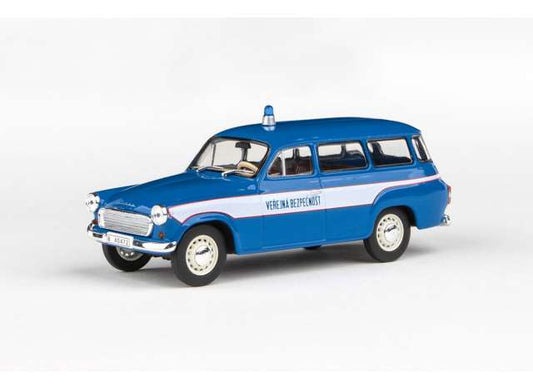 1964 Skoda 1202 Czechoslovak Communist Police, blue/white 1:43 Abrex Model