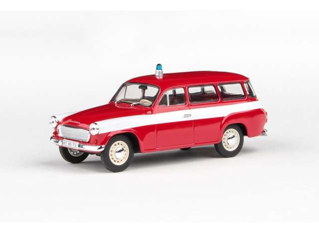 1964 Skoda 1202 Fire Brigade, red/white 1:43 Abrex Model