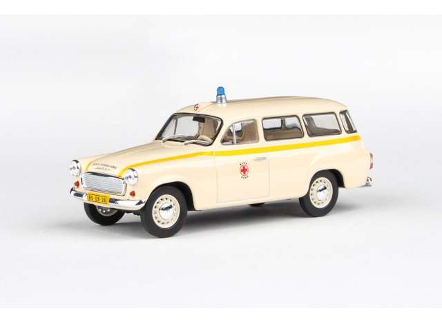 1964 Skoda 1202 Ambulance Brno, beige/yellow 1:43 Abrex Model