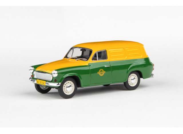 1965 Skoda 1202 Panel Van, Mobile Groceries, yellow/green 1:43 Abrex Model