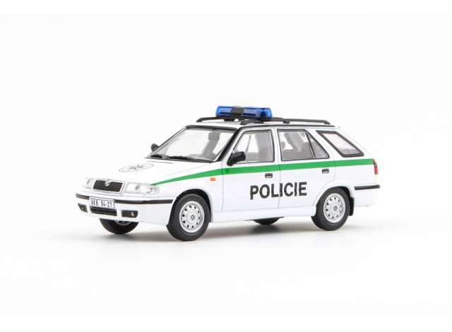 1998 Skoda Felicia FL Combi Police CZ, white/green 1:43 Abrex Model