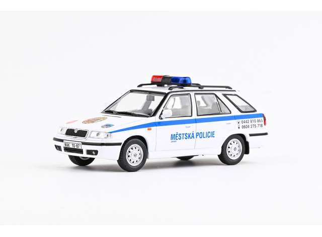 1998 Skoda Felicia FL Combi Municipal Police Jaromer, white/blue 1:43 Abrex Model