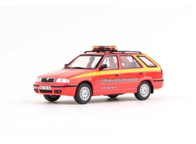 1998 Skoda Felicia FL Combi Air Navigation Service, red/yellow 1:43 Abrex Model
