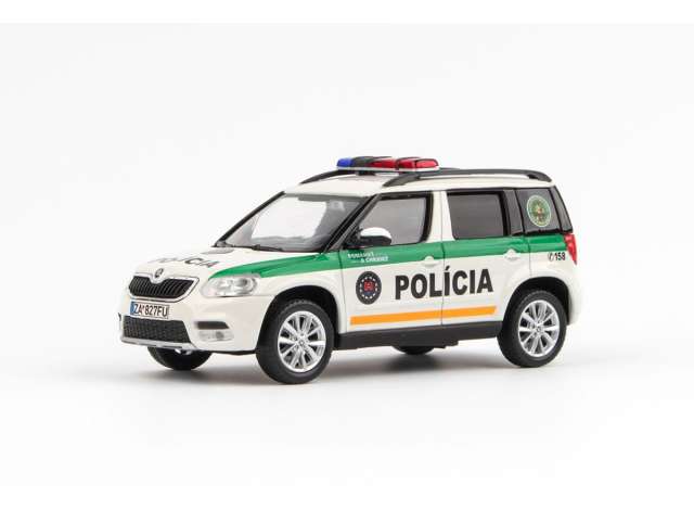 2013 Skoda Yeti FL, Police SK, white/green/orange 1:43 Abrex Model