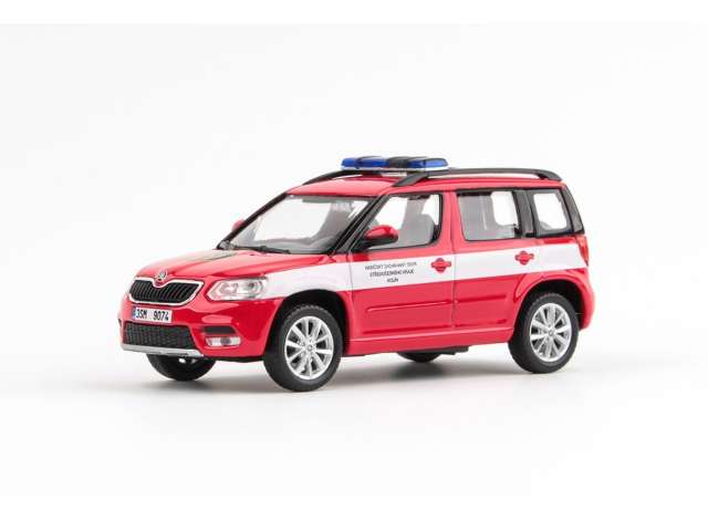 2013 Skoda Yeti FL Fire Brigade Central Bohemia Region Kolin, red/white 1:43 Abrex Model