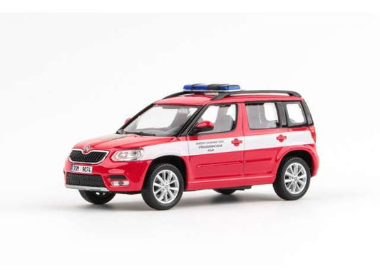 2013 Skoda Yeti FL Fire Brigade Central Bohemia Region Kolin, red/white 1:43 Abrex Model