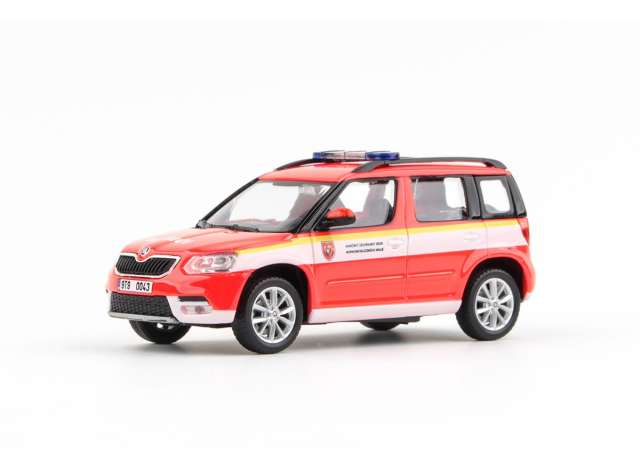 2013 Skoda Yeti FL Fire Brigade Moravian-Silesian Region, orange/white 1:43 Abrex Model