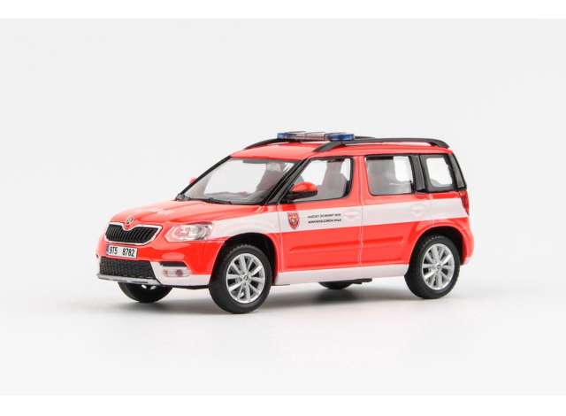 2013 Skoda Yeti FL Fire Brigade Moravian-Silesian Region, orange/white 1:43 Abrex Model