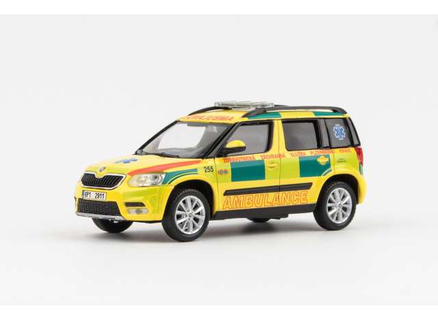2013 Skoda Yeti FL EMS Of Plzen Region 255, yellow/green 1:43 Abrex Model