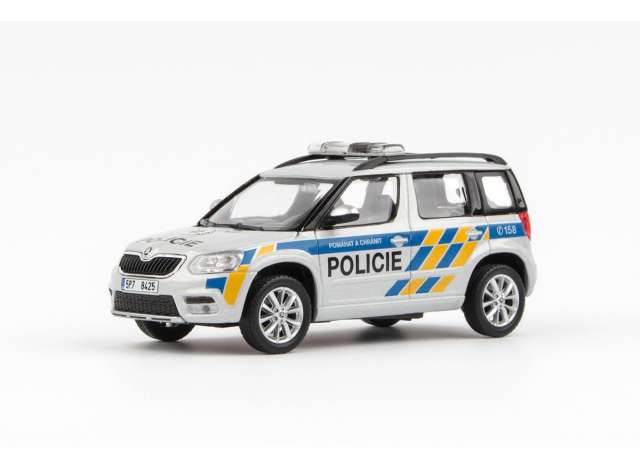 2013 Skoda Yeti FL Police CR, white/yellow/blue 1:43 Abrex Model