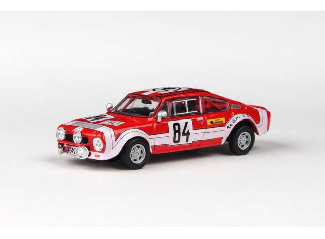 1974 Skoda 200RS #84 Sedivy/Janecek, Rally Jeseniky 1974, red/white 1:43 Abrex Model