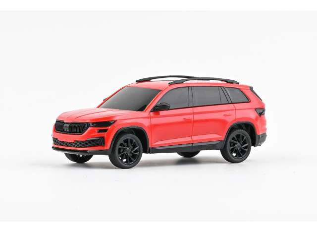 Skoda Kodiaq FL- Plastic Car, red 1:43 Abrex Model