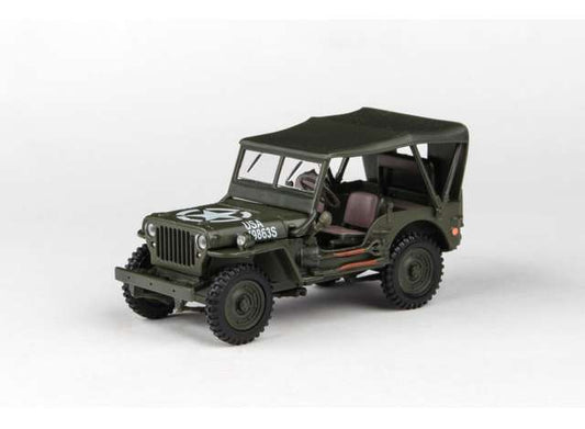 Abrex Cararama Ton Military Vehicle Soft Top, military green 1:43 Abrex Model