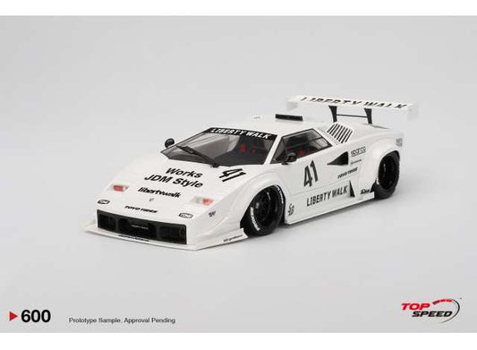 Pre-Order – 2024 Lamborghini Countach LB Works Tas, white 1:18 Top Speed Model (TS0600) – ETA. September 2026