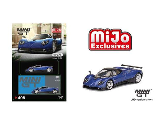 1:64 MINI GT MGT00408-MJ PAGANI ZONDA F BLUE ARGENTINA MIJO EXCLUSIVE