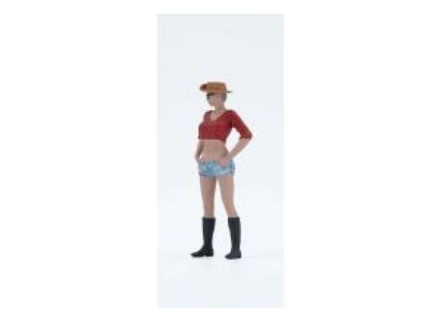 Cora figurine, blue/red 1:12 Atlantic Model