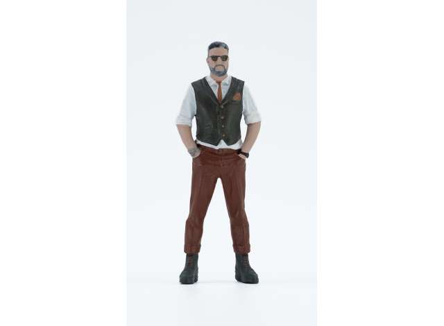 Tim figurine, white/grey/brown 1:43 Atlantic Model