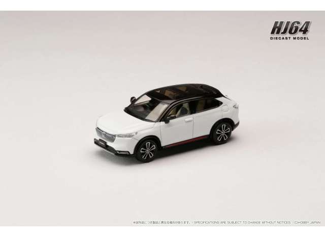 Pre-Order – Honda VEZEL e:HEV PLaY/HR-V, Premium Sunlight White Pearl 1:64 Hobby Japan Model (HJ642071SW) – ETA. July/August 2026