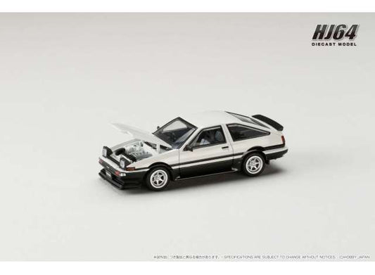 Pre-Order – Toyota Sprinter Trueno Late Version JDM Style, white/black 1:64 Hobby Japan Model (HJ645052WB) – ETA. TBC