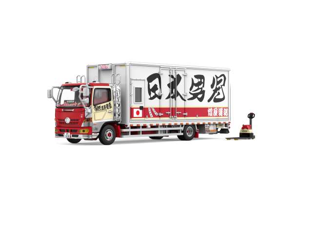Pre-Order – Hino 500 Box Lorry Nihon Danji, white/red/black 1:76 Tiny Toys Model (tinyATC65689) – ETA. September 2026