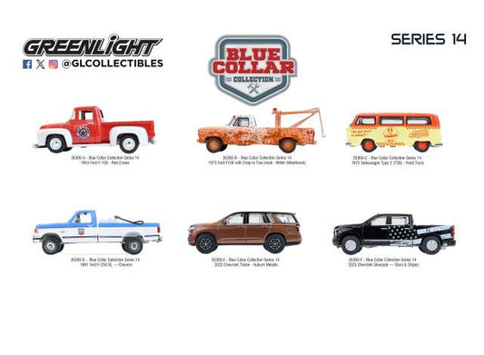 Pre-Order – Blue Collar Collection Series 14 Assortment of 6 1:64 GreenLight Model (gl35300~6) – ETA. September 2026