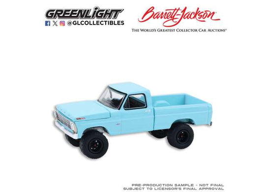 Pre-Order – 1967 Ford F-100 Custom Pickup (Palm Beach 2024) *Barrett Jackson Series 16*, blue 1:64 GreenLight Model (gl37330B) – ETA. September 2026
